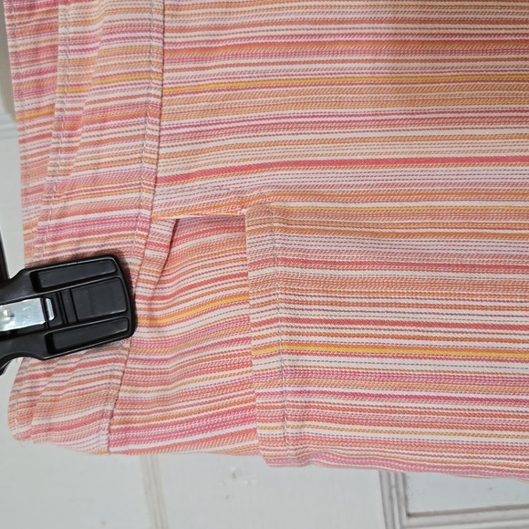 Bill Blass 6P Striped Pink Orange Yellow and White Cropped Pants Cute!! - Picture 3 of 6